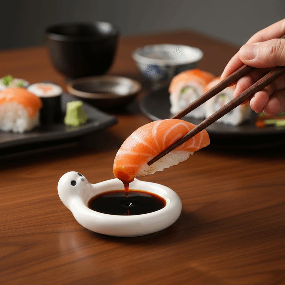 Ceramic Seasoning Tray Under-glaze Sauce Dish Kitchen Tableware Condiments Plate Ketchup