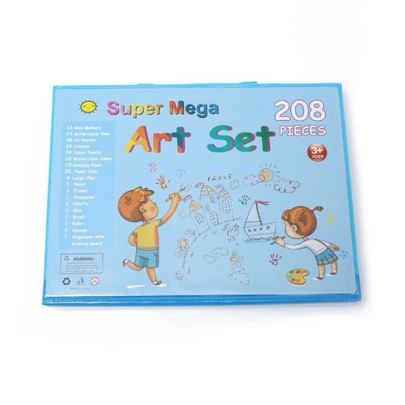 208pcs Children's Brush Watercolor Pen Set Gift Box Stationery Painting Set Gift