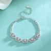 925 Sterling Silver High-End Radiant Moissanite Bracelet for Women - Fashionable Jewelry