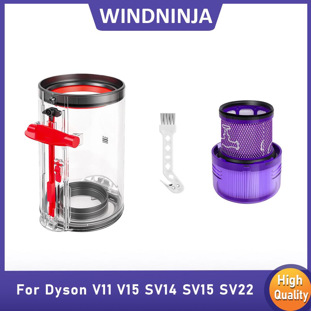Пылесборник с фильтрами Replacement для пылесоса Dyson V11 V11 SV11 SV11 SV11 Обновленный контейнер Запасные части Ведро для пыли