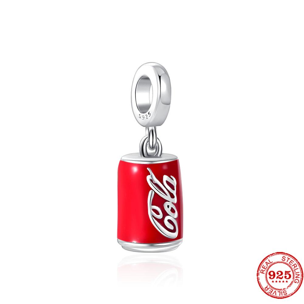 925 стерлингового серебра DIY ювелирные изделия помада высокие каблуки любовь сердце гантель яблоко шарм браслет из бисера