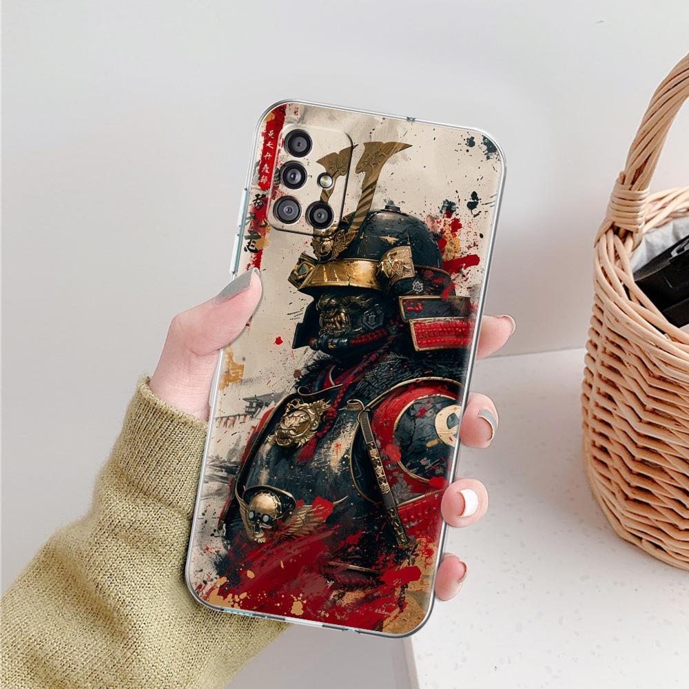 Чехол для Samsung A15 A13 A35 A55 A51 A71 A41 A31 A21S A03S A05 A17 A23 A25 A33 A53 A73 5G A07 4G Покрытие Бусидо Самурай