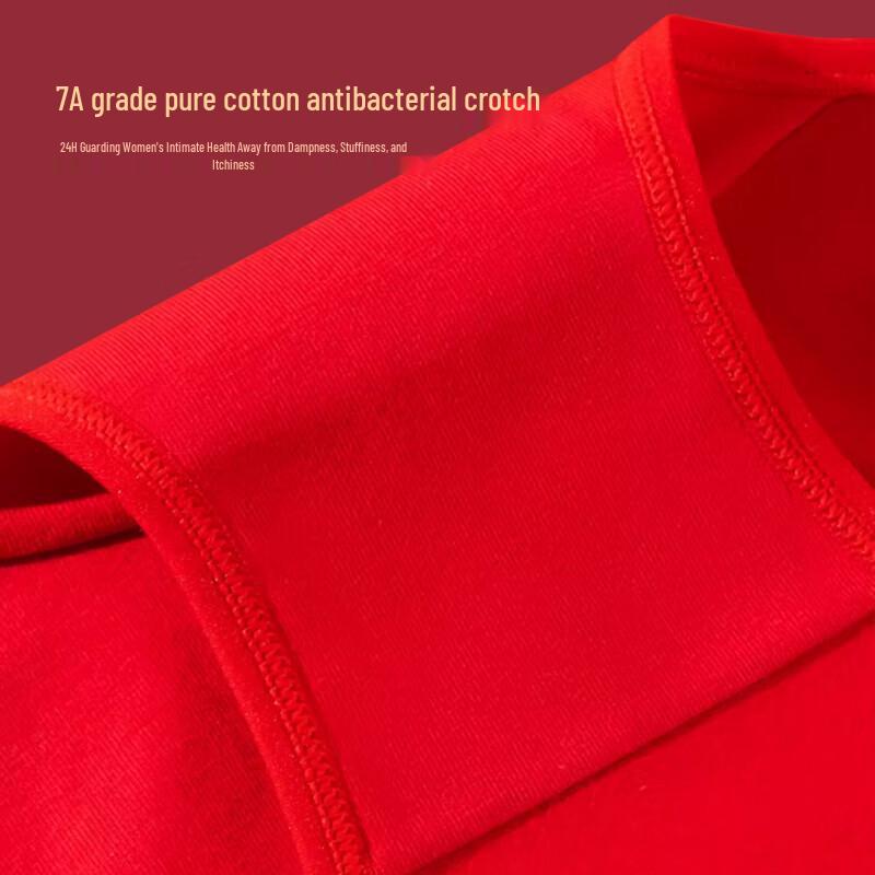 Urban Lady Women's Lucky Red Cotton High-Waist Briefs 4-Pack