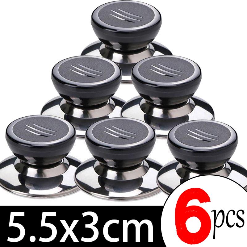 Universal Pot Lib Knobs Caps Wooden Heat-Resistant Cooking Pan Lid Covers Replacement Lifting Handle Kitchen Cookware Handgrip