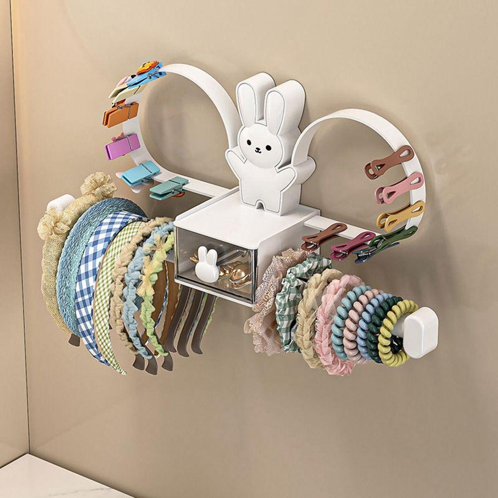 Hairpin Hairband Storage Rack Punch-free Hair Clip Organizer Rack HairHoop Display Holder Bathroom