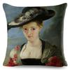 Наволочка в винтажном стиле для женщины Декор Европа Леди Девушка Принт Наволочка Полиэстер Наволочка для дивана Дома Машины