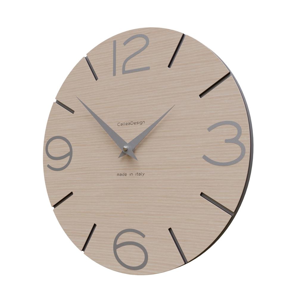 Настенные часы CalleaDesign SMILE из беленого дуба