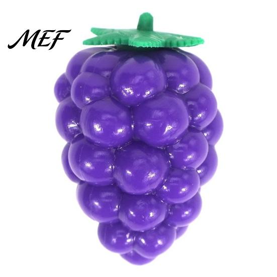 Fruit Squeeze Toy Strawberry Grape Stress Relief Toy, Realistic Sensory Anxiety Relieving Office Desk for Kids Adults