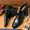 Мода Новые Мужские Ретро Ботильоны Черные Коричневые Бархатные Высокие Британская Мода Ботинки Челси Деловые Ботинки для Платья Размер 38-46 Мужские Ботинки