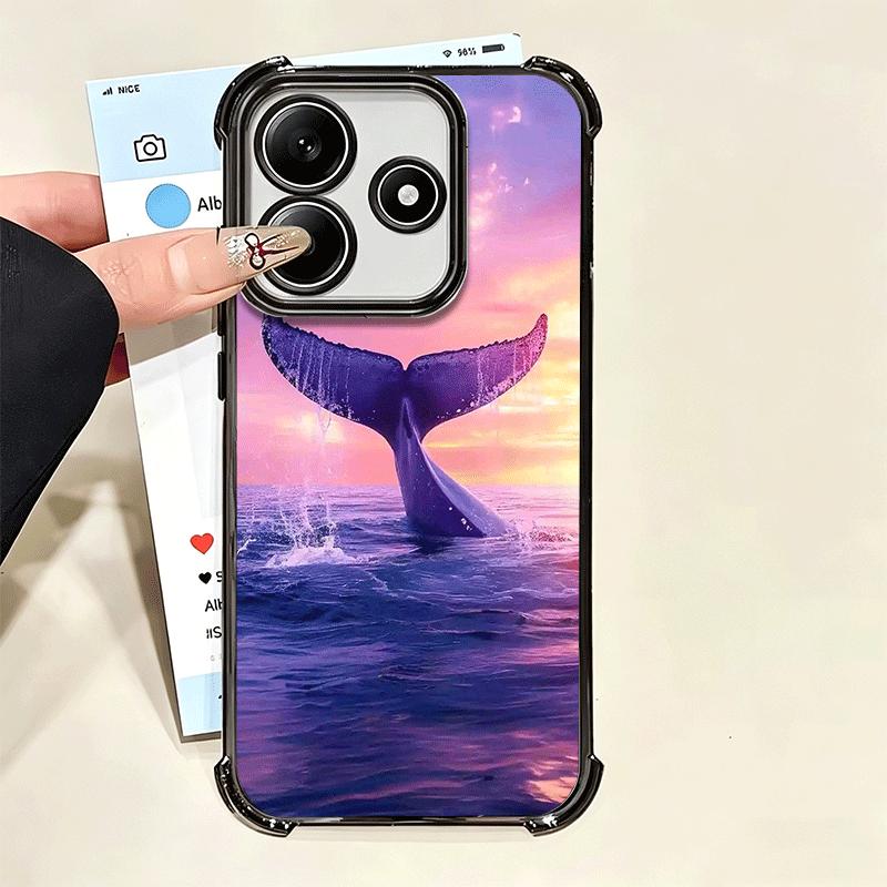 Горбатый кит Морской гигант Мягкий чехол для телефона для Xiaomi Poco X7 X8 Pro Max X6 X5 X3 F8 Ultra F7 M8 M7 M5S Redmi 15C 15A 15 14C 13C 1