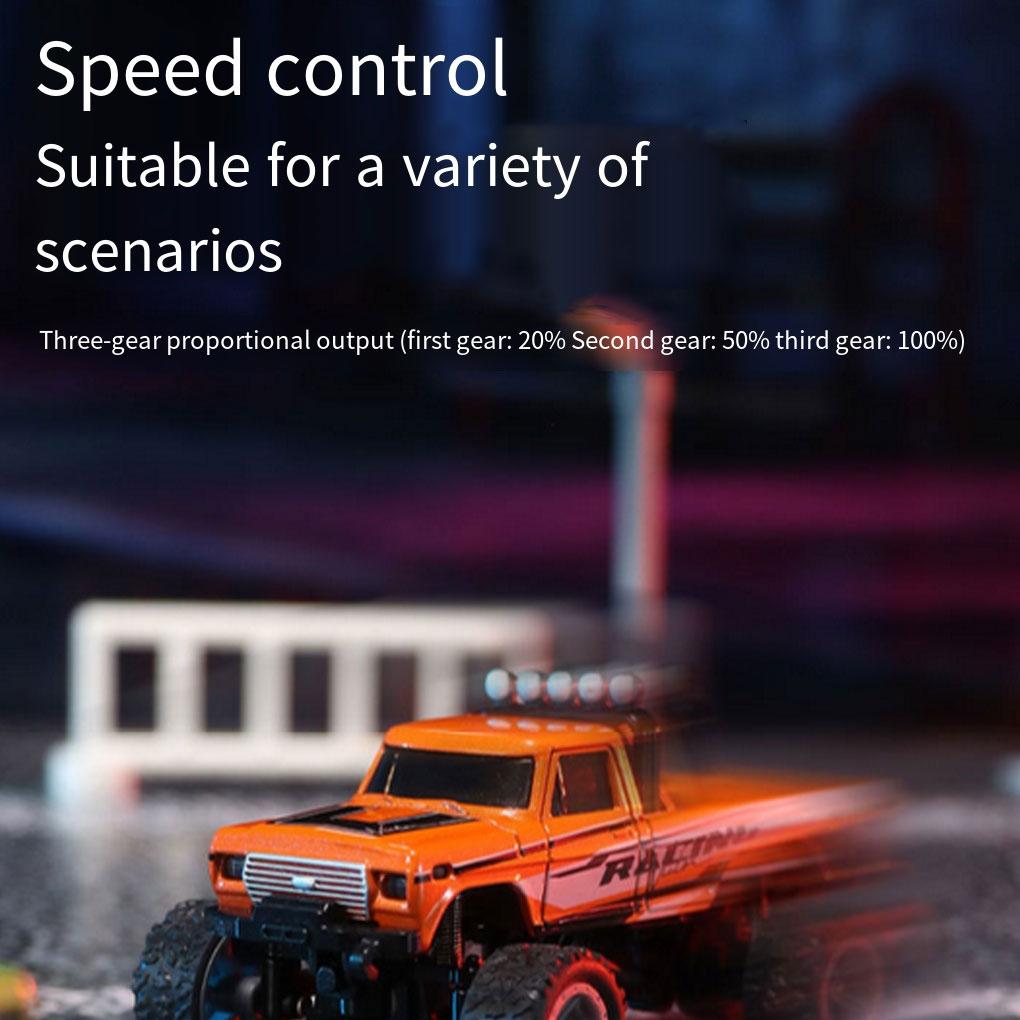 ABS 1/64 Mini Rc Monster Truck с прицепом 4G пульт дистанционного управления USB перезаряжаемый корпус из сплава