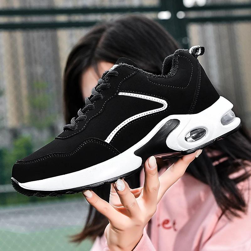 Women Winter Keep Warm Casual Sneakers Ladies Non-Slip Cotton Jogging Boots High -Quality Four Seasons Cushioning Running Shoes