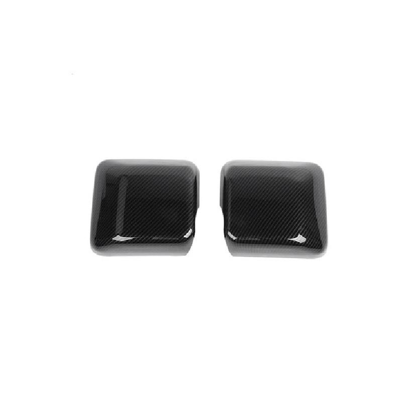 For Jeep Wrangler JL Gladiator JT 2018 Car Rearview Mirror Cover ABS Carbon Fiber Protect Stickers Auto Part