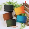 Kotocal Mini Genuine Blurred Bills Will Not Small Green [COTOCUL] Wallet, Leather, Dyed, Fold, Bifold, Wallet, Women's, Men's (Grass Blue), Green,
