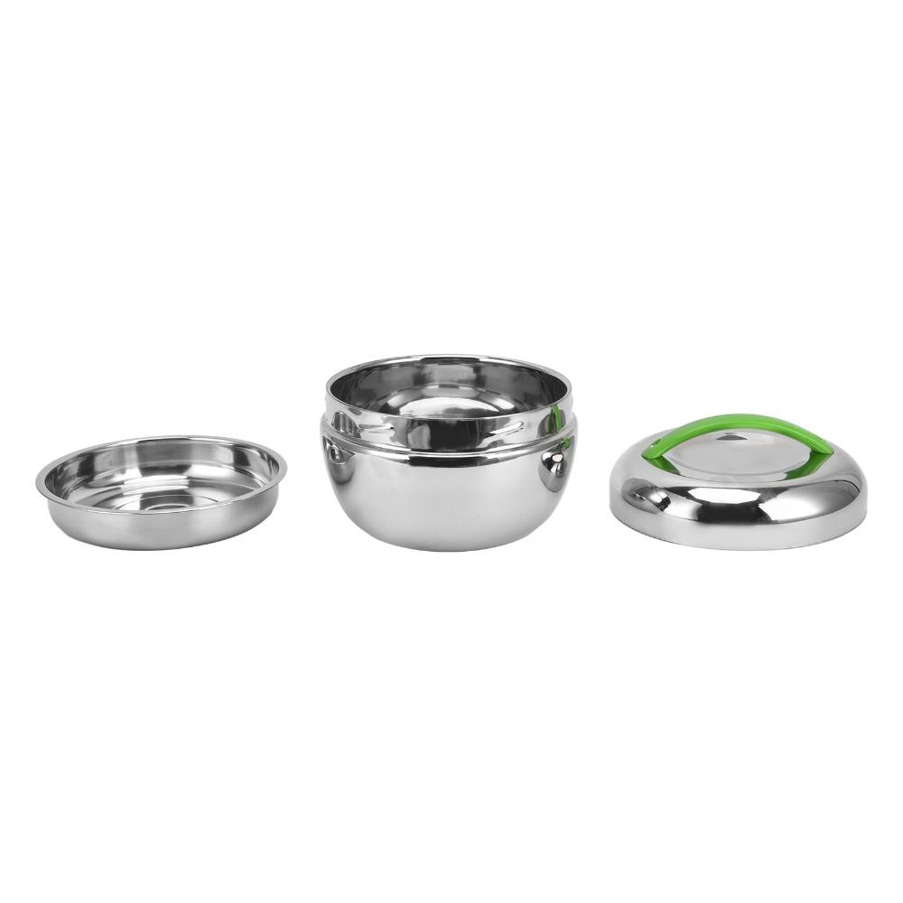 0.8L/1L Insulated Lunch Box Silver Thermal Food Container For Office