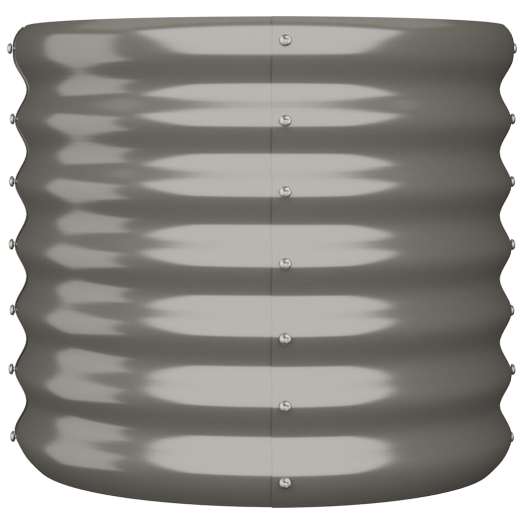 Plant Pot Galvanized Steel 40 x 40 x 36 cm Gray