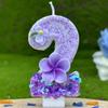 Flower Candle Birthday 0-9 Number Memories Decoration Candles Girl Boy Number Wedding Decorations Items Rituals Lamps Candles
