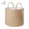 Плетеная корзина для хранения, декоративная корзина из натуральной веревки с ручкой, большая вместительная корзина для хранения игрушек, органайзер для одежды
