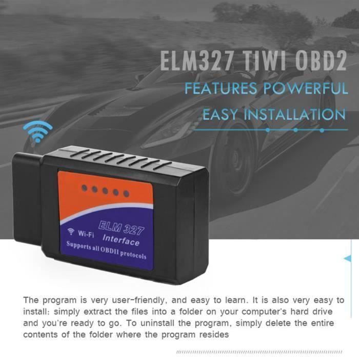 ANG Outil Diagnostic Scanner ELM327 OBD2 Bluetooth WiFi Car Auto Diagnostic Scanner Tool