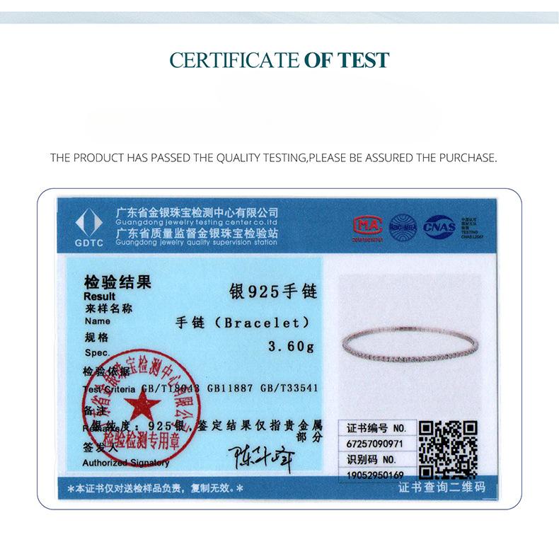 Light Luxury Full Diamond S925 Sterling Silver Bracelet Fashion High Sense Shining Zircon Bracelet Jewelry Ladies