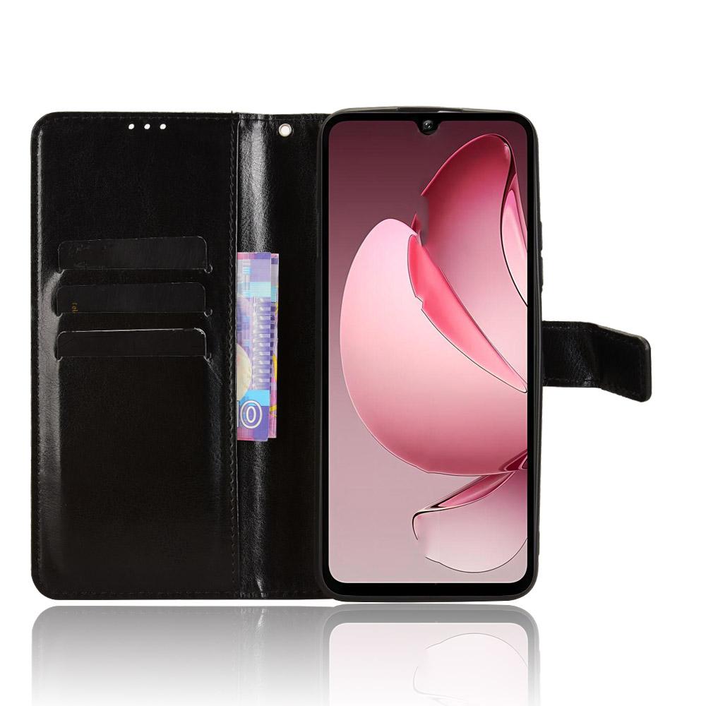 Для Oukitel C60/C60 Pro Кошелек-чехол с подставкой и слотами для карт – Ударопрочный, Пылезащитный, Деловой, Прочный, Флип-чехол из кожи