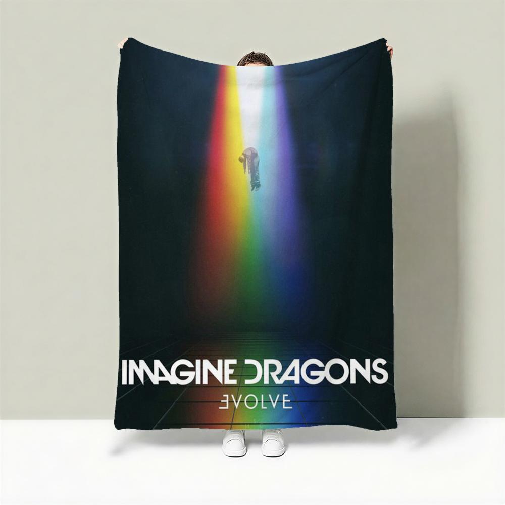 Band I-Imagine Dragons Throw Lightweight 240g Flannel Blanket Soft Skin-friendly for Summer Cooling