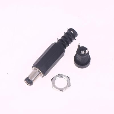 5 пар Пластиковые штекеры DC12V 5.5 x 2.1 мм, Гнездо питания DC, Гнездо, Винтовая гайка, Панельный разъем
