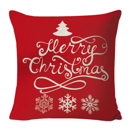 45x45СМ Рождественская наволочка Merry Xmas Снежинка Принт букв Наволочка для диванной подушки Декоративная квадратная наволочка для подушки для дивана, спальни