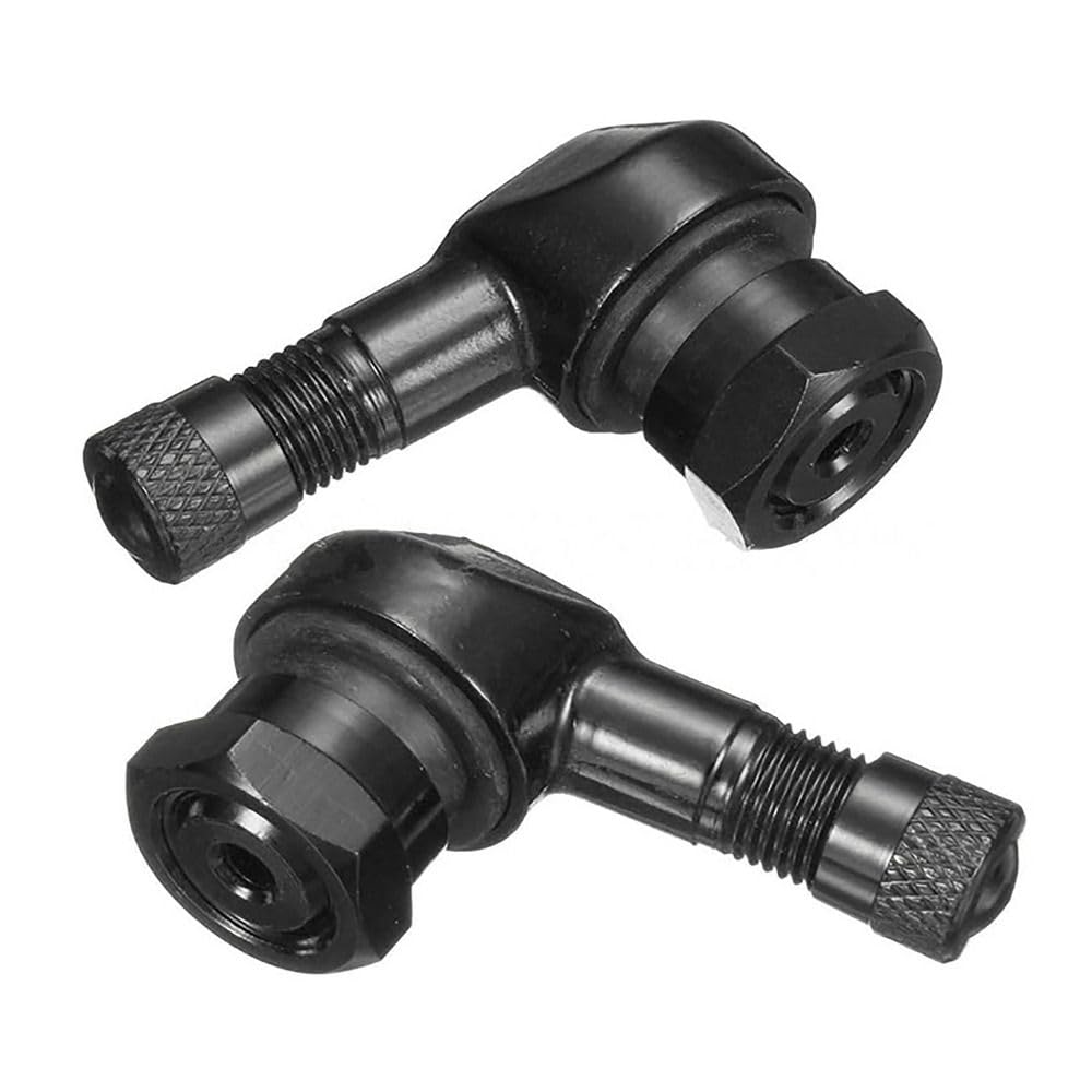 2pcs Air Valve Aluminum Alloy 90 Degree L Shape Leakproof Design Universal Wheel Valve