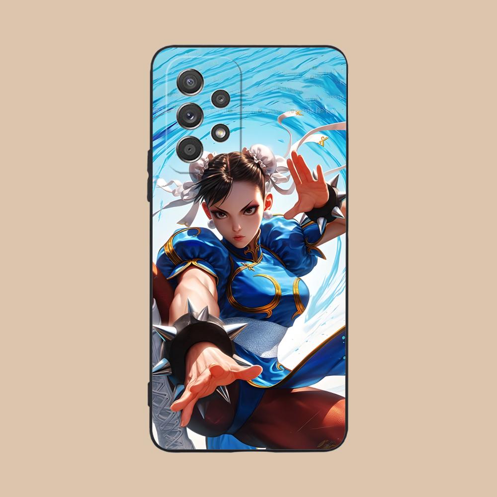 Чехол для телефона Street Fighter Chunli для Samsung Galaxy A56 55 54 53 52 51 36 35 34 23 16 15 5G Красочный Чехол Чехол Роскошный Красивый