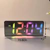 Luminous LED Digital Alarm Clock with Mirror Display for Desktop