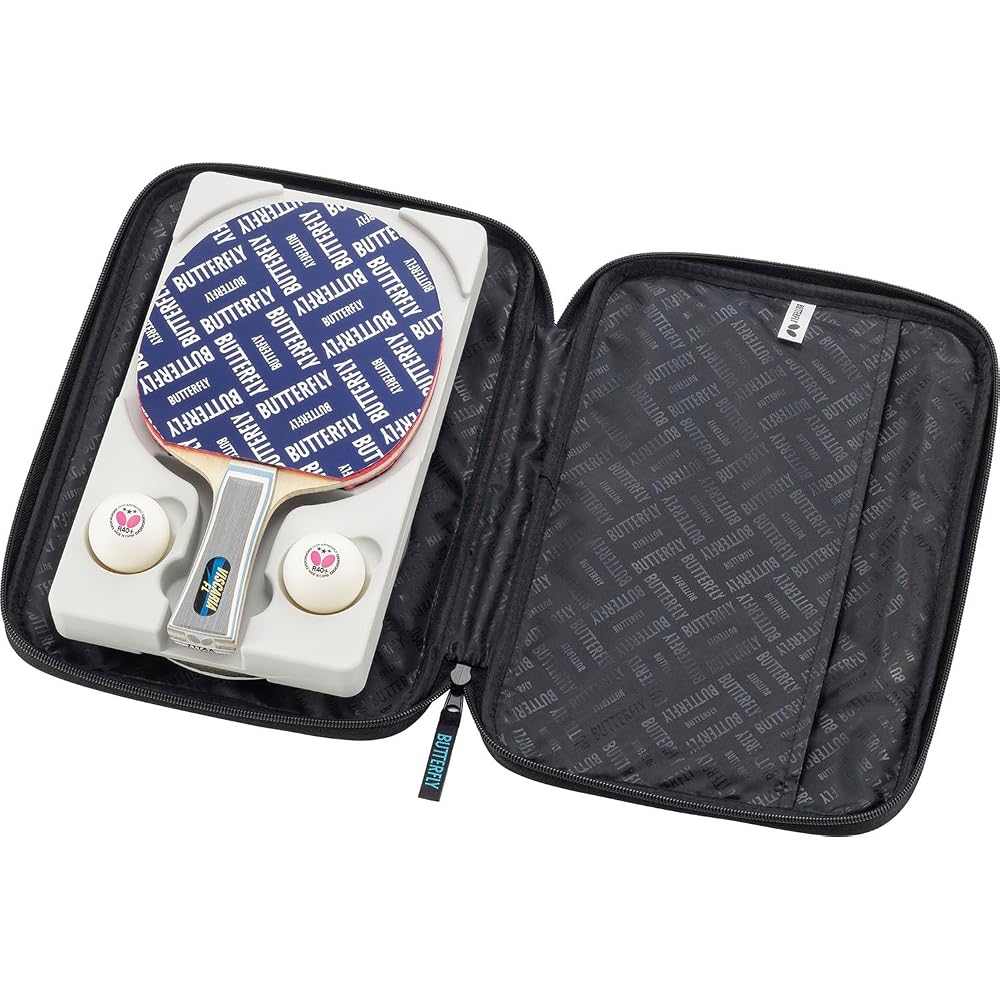 Butterfly YT Case Blue Table Tennis Racket Case Holds 2 Rackets Durable Design