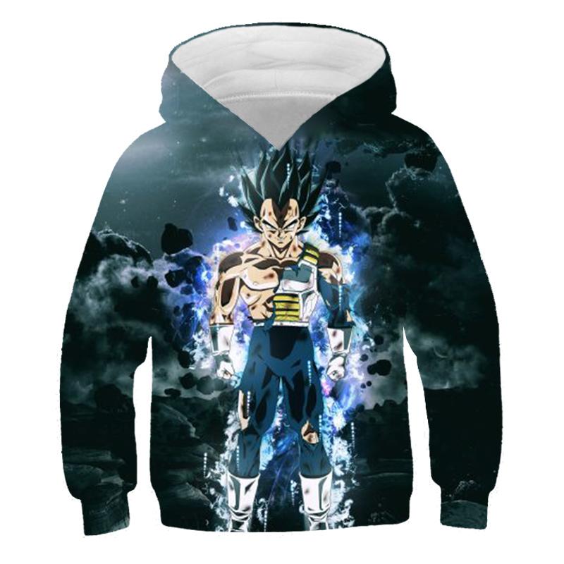 2025 Kids Japanese Anime Super Dragon Ball Pullover Super Goku 3D Print Boy Streetwear Fashion Jumper Casual Dragon Ball Cool Hoodie