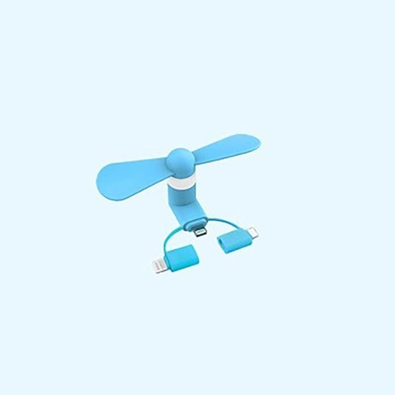 Мини-вентилятор для охлаждения телефона, Plug & Play, универсальный, 3 порта, маленький вентилятор для лета, прогулок на свежем воздухе, покупок, повседневного использования