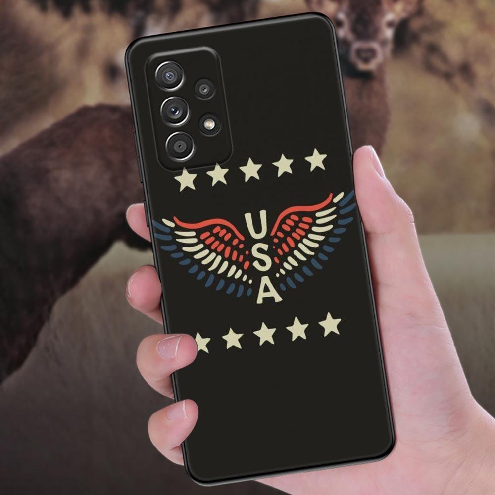 Американский флаг США со звездами Чехол для телефона для Samsung Galaxy A57 A56 A37 A55 A36 A26 A54 A52 A35 A34 A25 A17 A16 A15 A07 A06 Мягкая крышка
