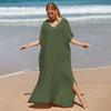 Women's Beach Cover Up Loose Plus Size Bohemian Long Dress Bikini Outer Shirt