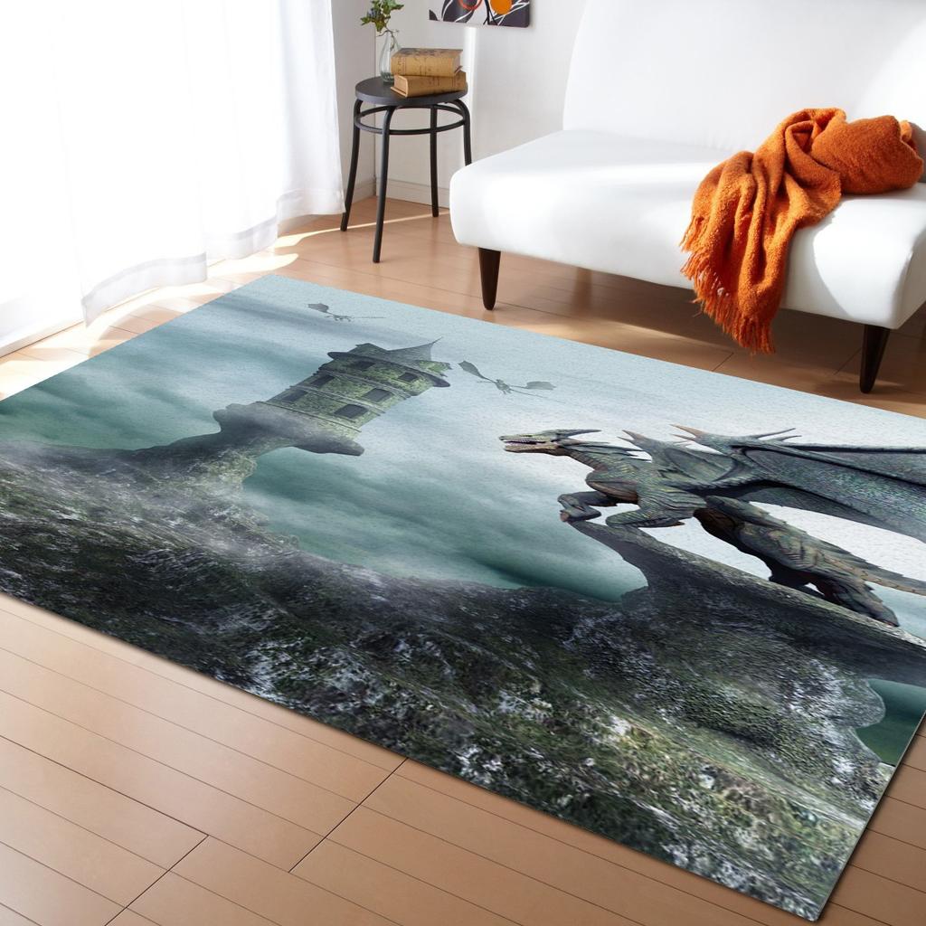 Magic Dragon Pattern Carpets Non-slip Rug Doormat Children Room Polyester for Bedroom Living Room Kitchen Mats for Floor Rug
