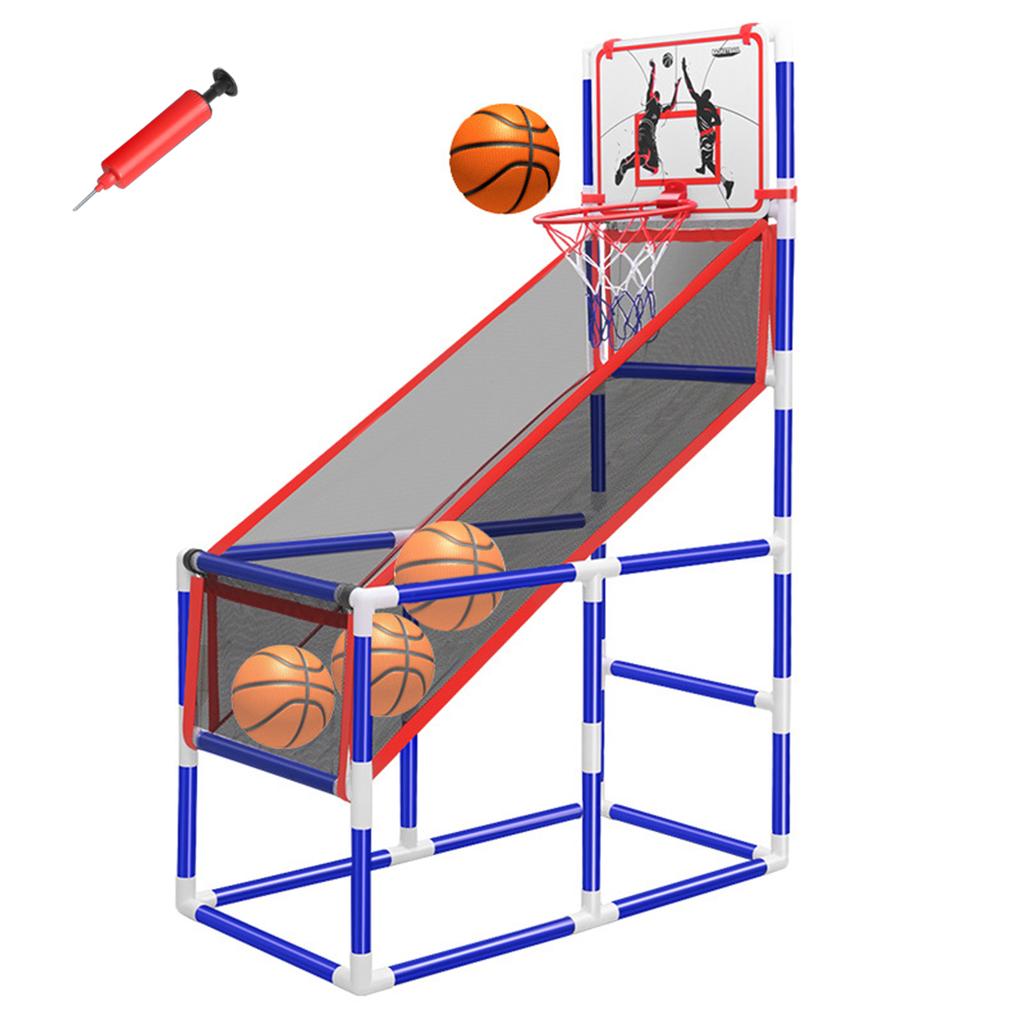 Basketball Game Set Kids Basketball Hoop for Indoor Outdoor with 4 Balls 88cm to 140cm Height Adjustment Basketball