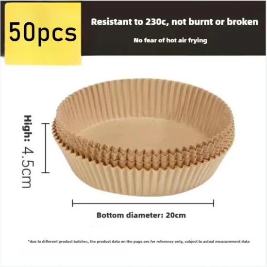 Подложка для фритюрницы Аксессуары для фритюрницы Пергамент для аэрогриля Одноразовый подложка Антипригарный пергамент Бумага для выпечки Аксессуары для духовки