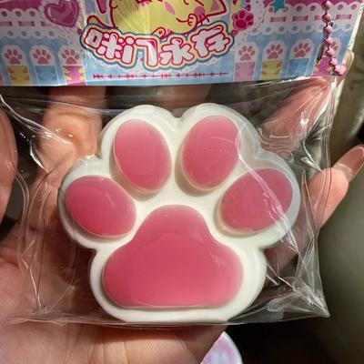 Милая Сенсорная Игрушка 'Кошачья Лапка' Мягкая, Плотная, Снимающая Стресс, Медленно Восстанавливающаяся Желейная Зажималка и Радостная Для Родителей и Детей Взрослых Мягкая