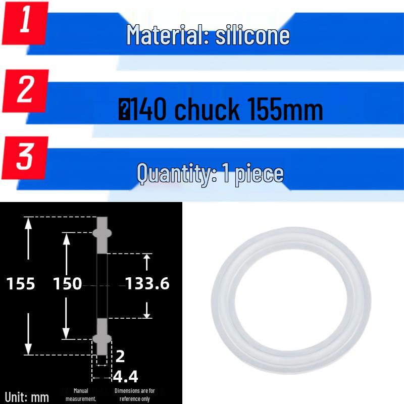 Silicone Quick-Release Sealing Ring & PTFE EPDM Fluoro Rubber Gasket Set