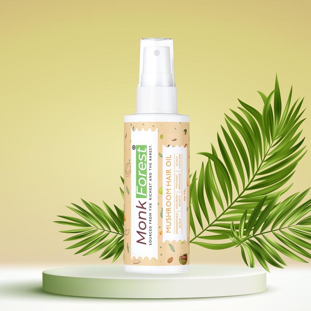 Грибное масло для волос MonkForest от выпадения с охлаждающим эффектом