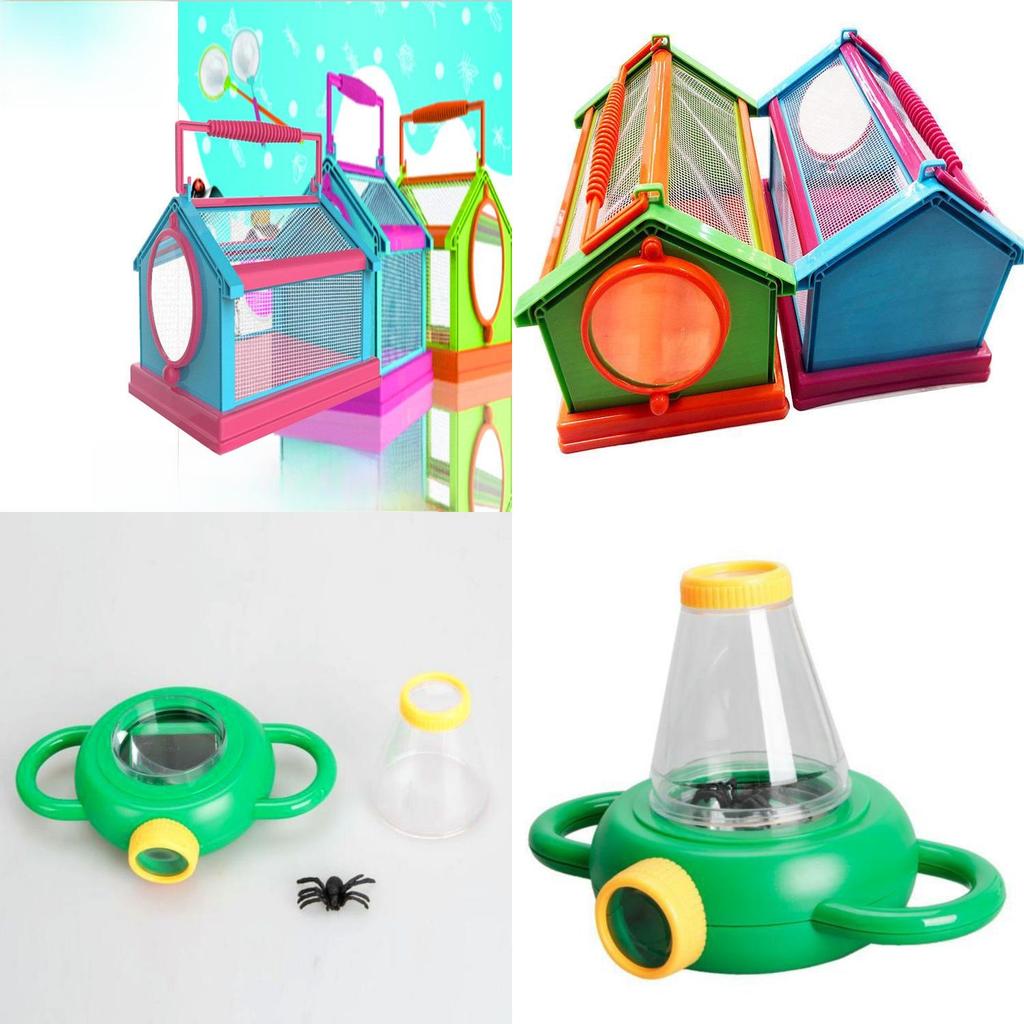 Детский набор для наблюдения за насекомыми с ручной лупой и пластиковой клеткой для исследования природы