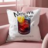 Negroni Cocktail Cushion Cover Multi-Scene Pillow Cover for Home & Car - Reversible, Soft & Durable for Daily Use