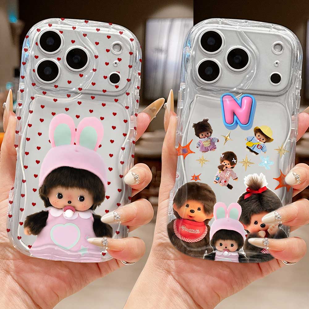 Ins Cute M-Monchhichis Phone Case For Samsung Galaxy A17 M16 A56 A36 A26 A16 A06 A35 A15 A54 A34 A24 A14 A04 A13 A73 A53 4G 5G