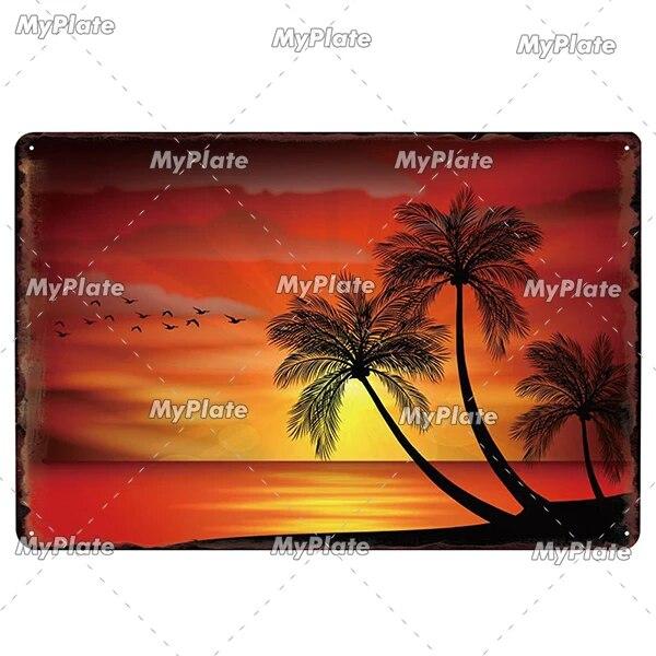 NODE BEACH Vintage Metal Sign Tin Sign Vintage Cafe Decoration Plaque Home Wall Decor Bar Sign Home Decor Poster Drop Shipping