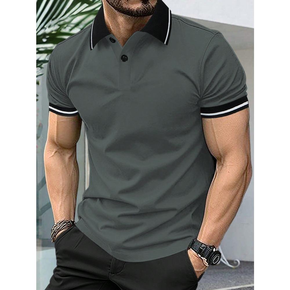 Мужская рубашка Manfinity Homme в полоску с короткими рукавами и деловым воротником, летняя