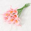 2/5Pieces Real Touch Calla Lily Artificial Flowers White Wedding Bouquet Bridal Shower Party Home Flower Decoration Fake Flowers