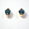 [New] K18 London Blue Topaz Diamond Marquise Earrings [i6-2]