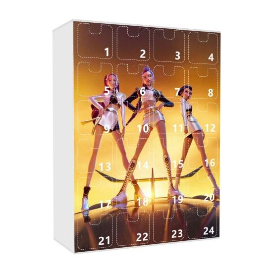 Demon Hunters Advent Calendar 2025 24 Days Christmas Countdown Calendar with 24 Keychain Gifts for Kids Adult Teens